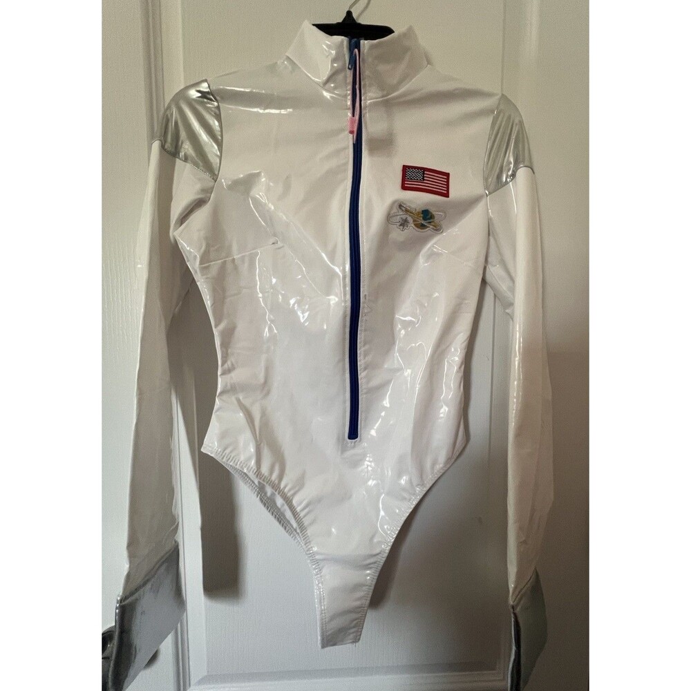 NWT Forplay Costume Women’s White Astronaut Bodysuit Size S/M